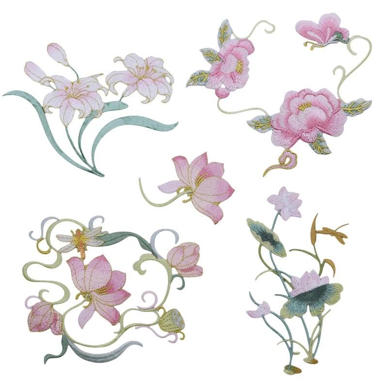Applique Patch Flower - 1 Pezzo Applicazione Floreale Ricamata Fai