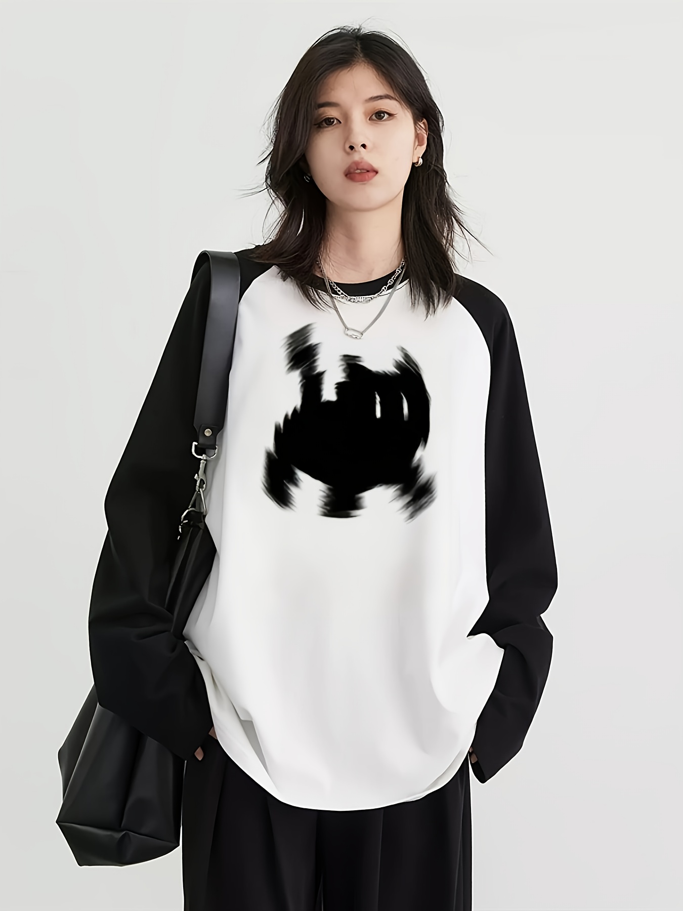 Embellish Knit - T-shirt Raglan a Maniche Lunghe da