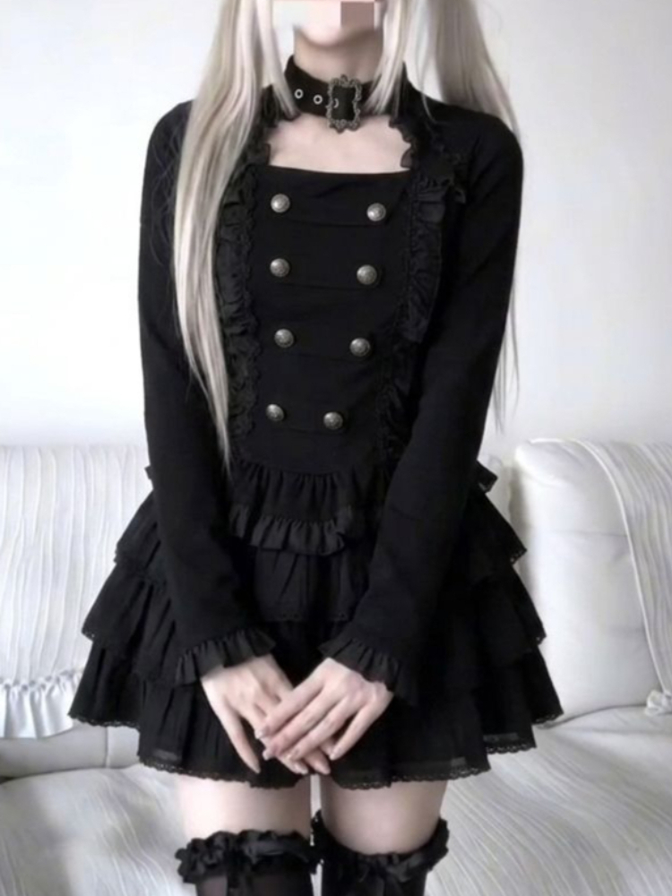 Set Gotico Harajuku Lolita 2 P - Elastic Lace Trim recensione e prezzo