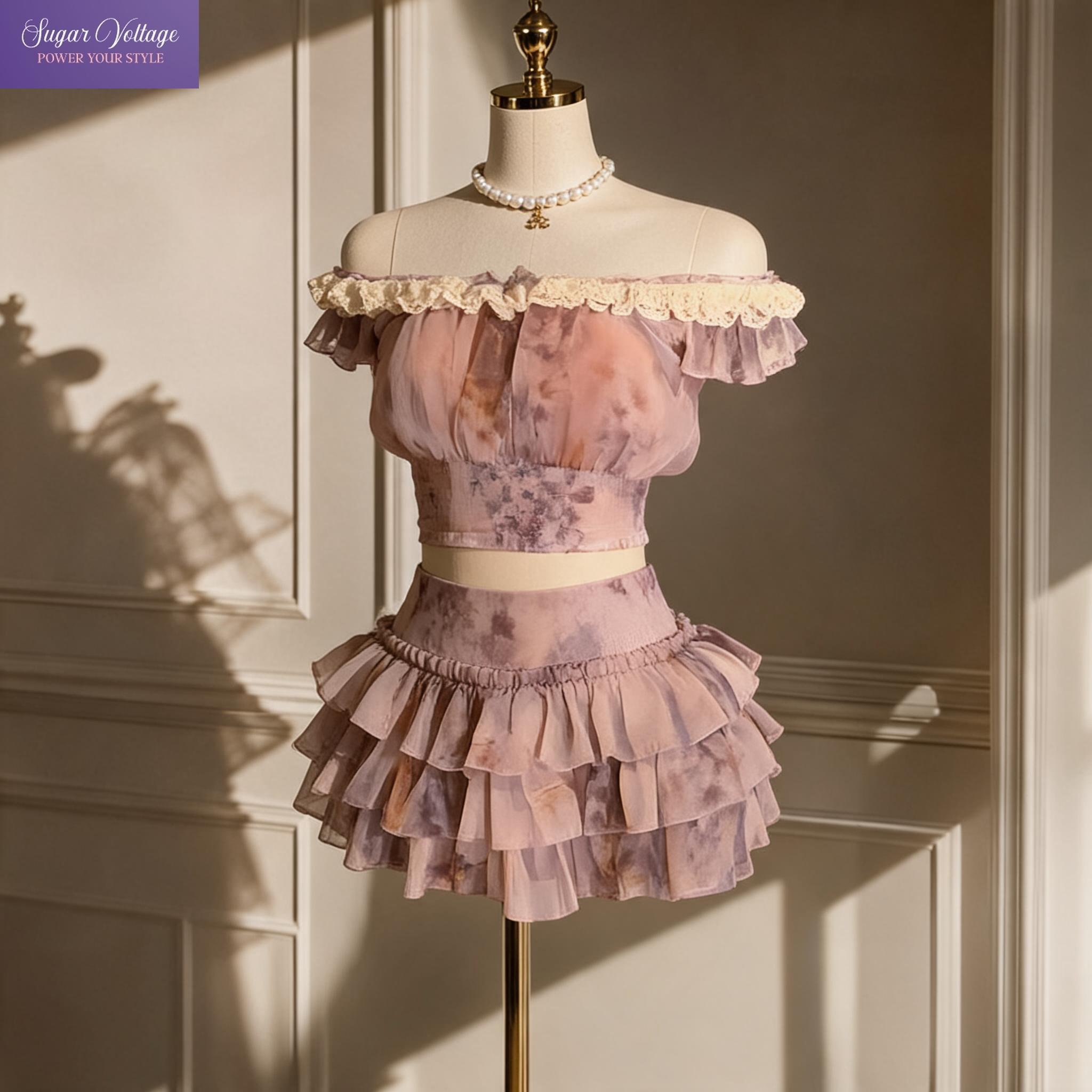 Completo Coquette Francese con - Elastic Lace Trim recensione e prezzo