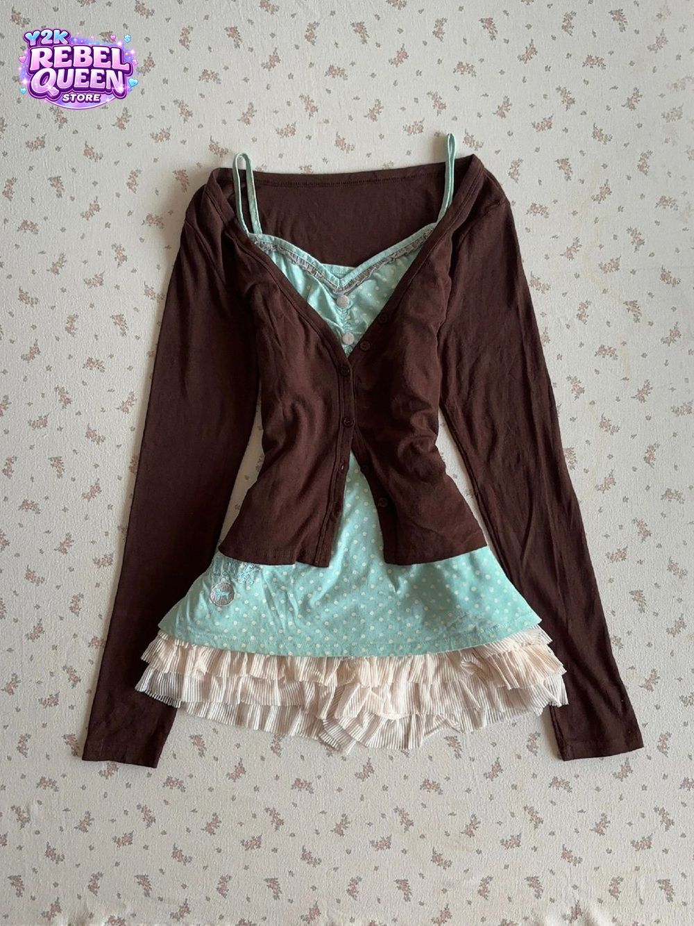 Set Abito Vintage Y2K Coquette - Elastic Lace Trim recensione e prezzo